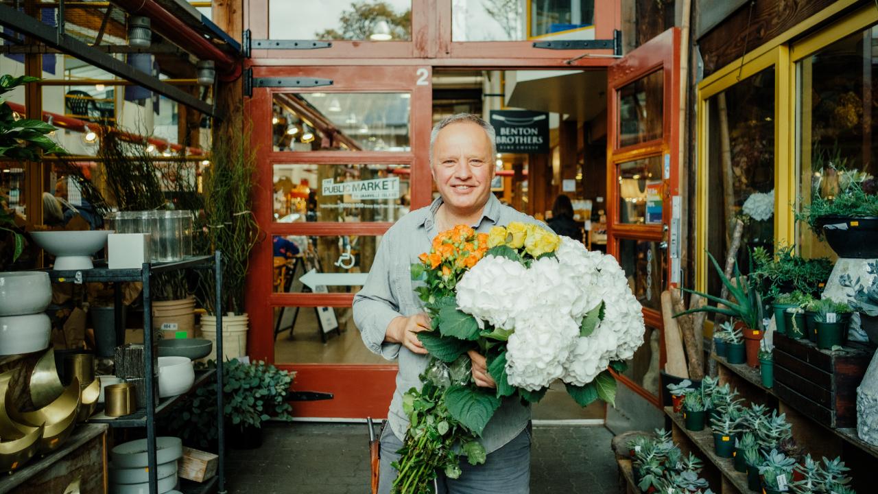 Fleuriste au marché de Granville Island