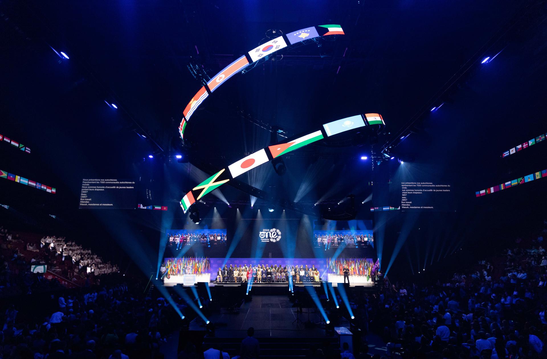 The stage of the One Young World Summit.