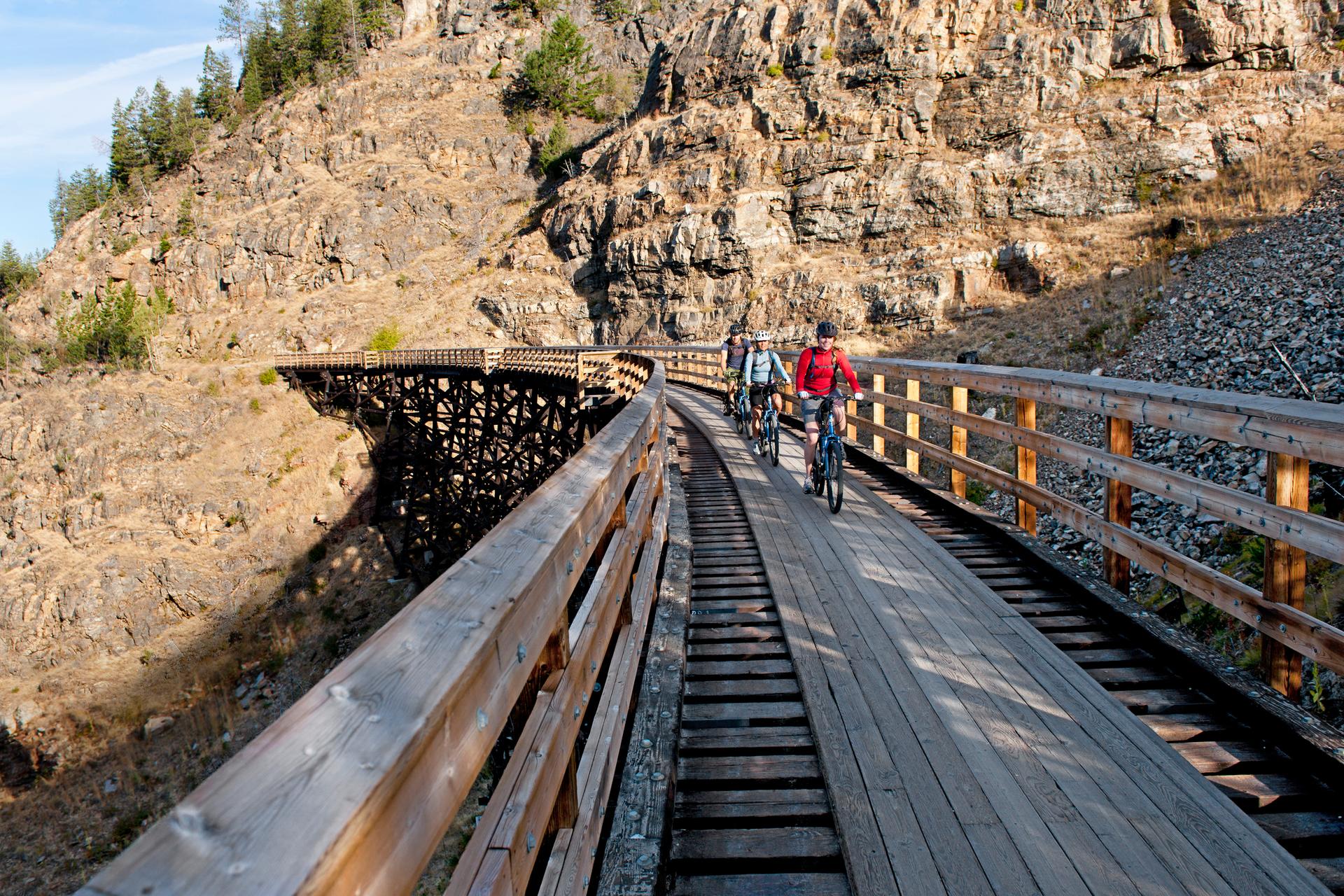 Cycling Myra Canyon Trestles